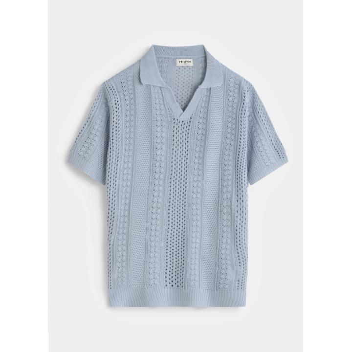 POLO TISSÉ BLEU FRILIVIN
