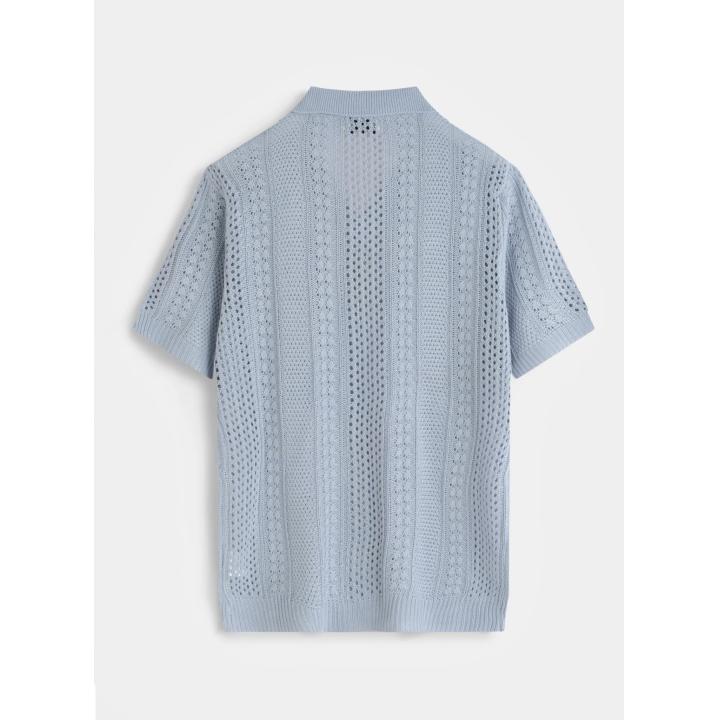 POLO TISSÉ BLEU FRILIVIN