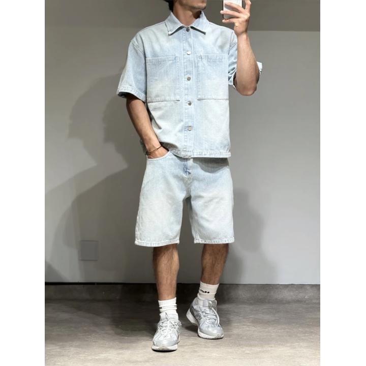 CHEMISEJEANS PRINTING BLEU