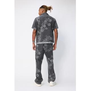 CHEMISE EN JEAN AVEC FLEURS