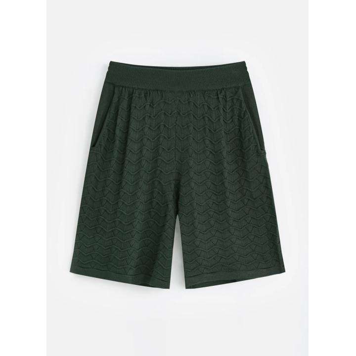 SHORT TISSÉ VERT FRILIVIN